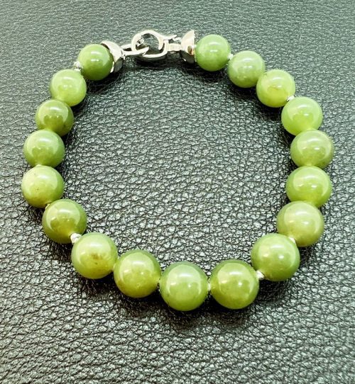 Bracelet de Jade vert mousse