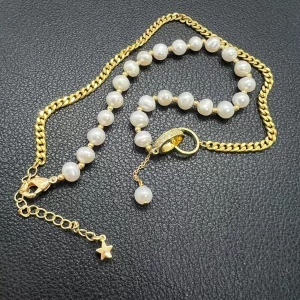 Collier Lien d’Or et Perles
