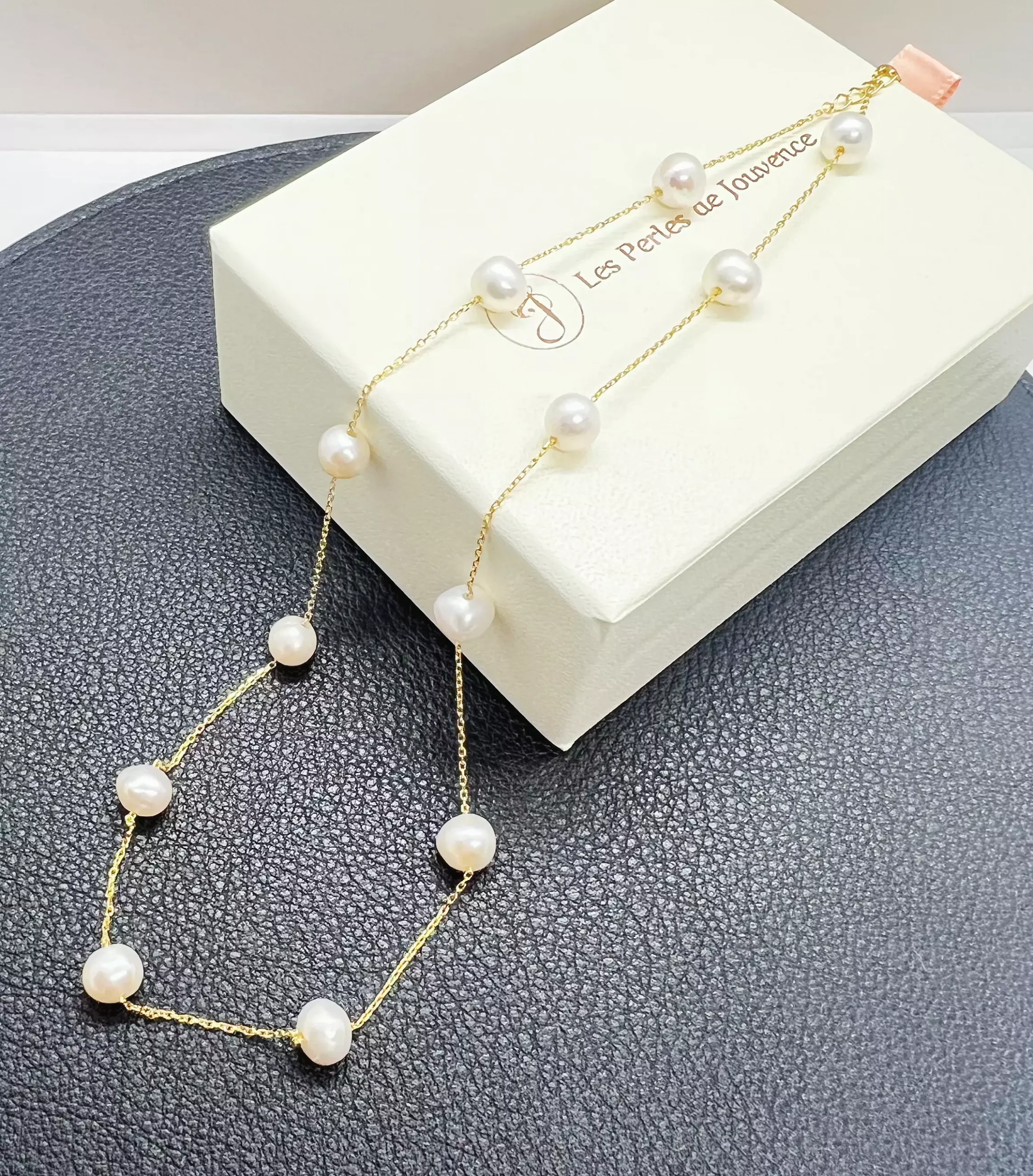 Collier “Étoiles d’Écume” avec perles d’eau douce en argent S925 plaqué or 3 microns