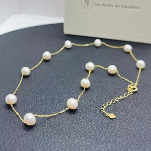 Collier “Étoiles d’Écume” avec perles d’eau douce en argent S925 plaqué or 3 microns