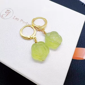 Créoles Roses de Préhnite Créoles Roses de Préhnite