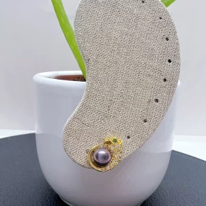 Puces d’oreilles Panthère Prune Dorée Puces d’oreilles Panthère Prune Dorée