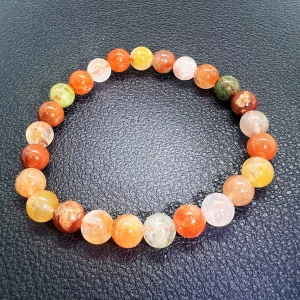 Bracelet en quartz rutile multicolore 7–8 mm Bracelet en quartz rutile multicolore 7–8 mm