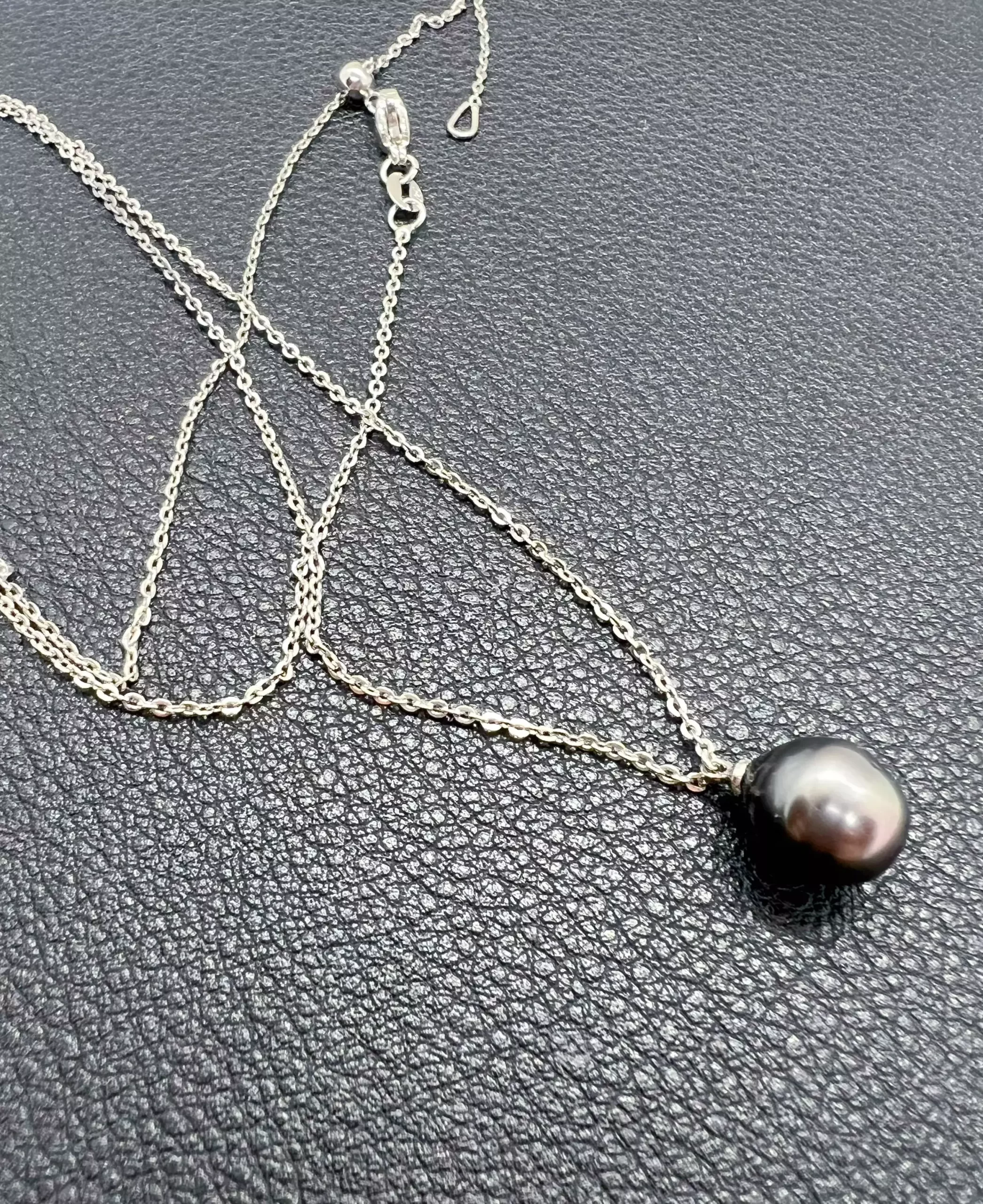 Pendentif perle de Tahiti Nuit prune