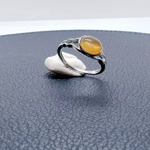 Bague Onde de Quartz Rutile