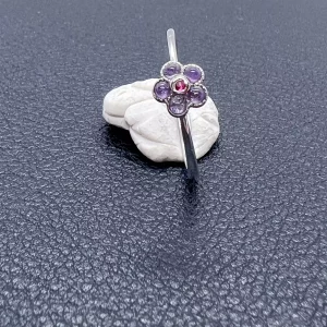 Bague Fleur Améthyste & Grenat Bague Fleur Améthyste & Grenat