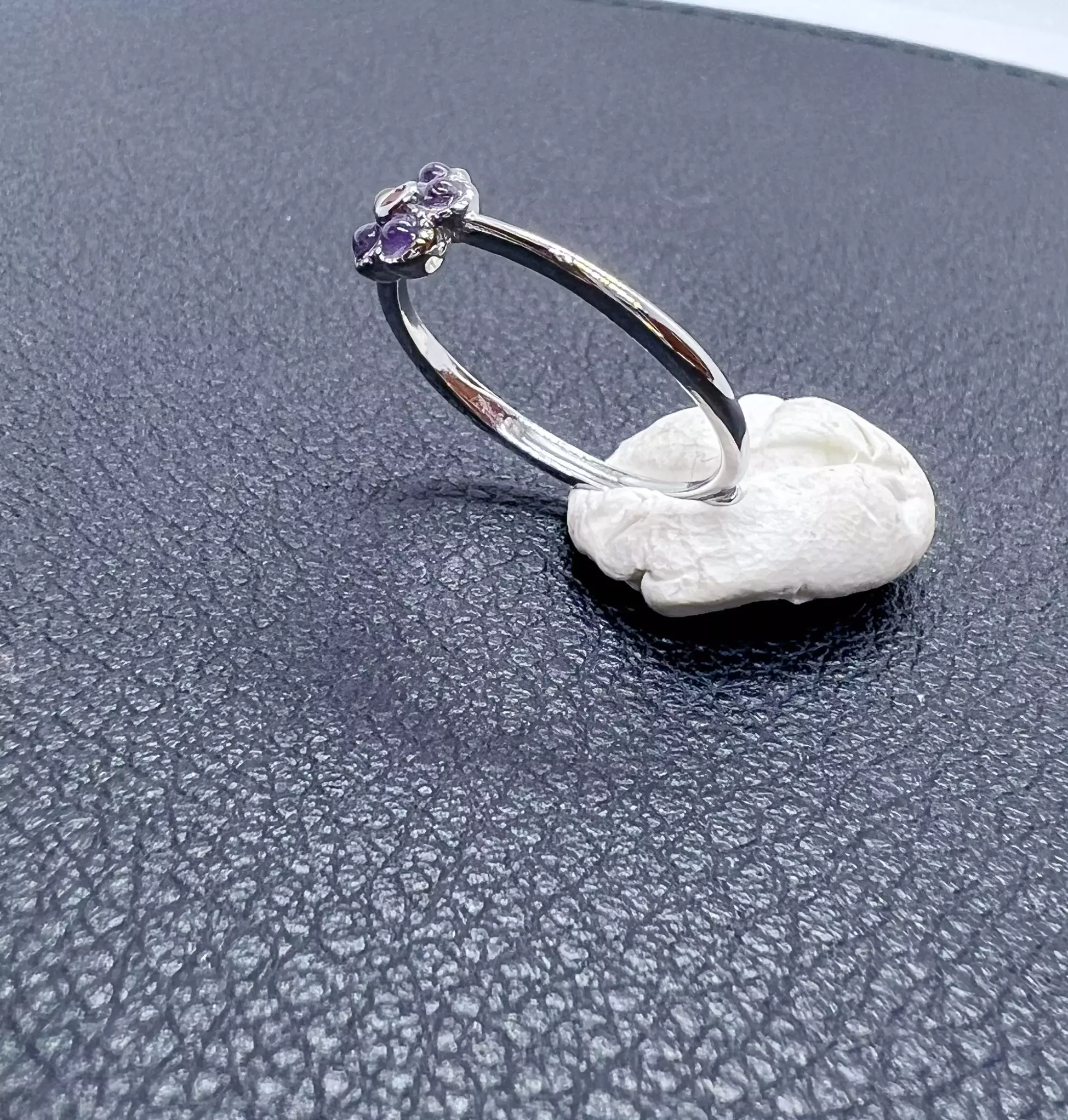 Bague Fleur Améthyste & Grenat