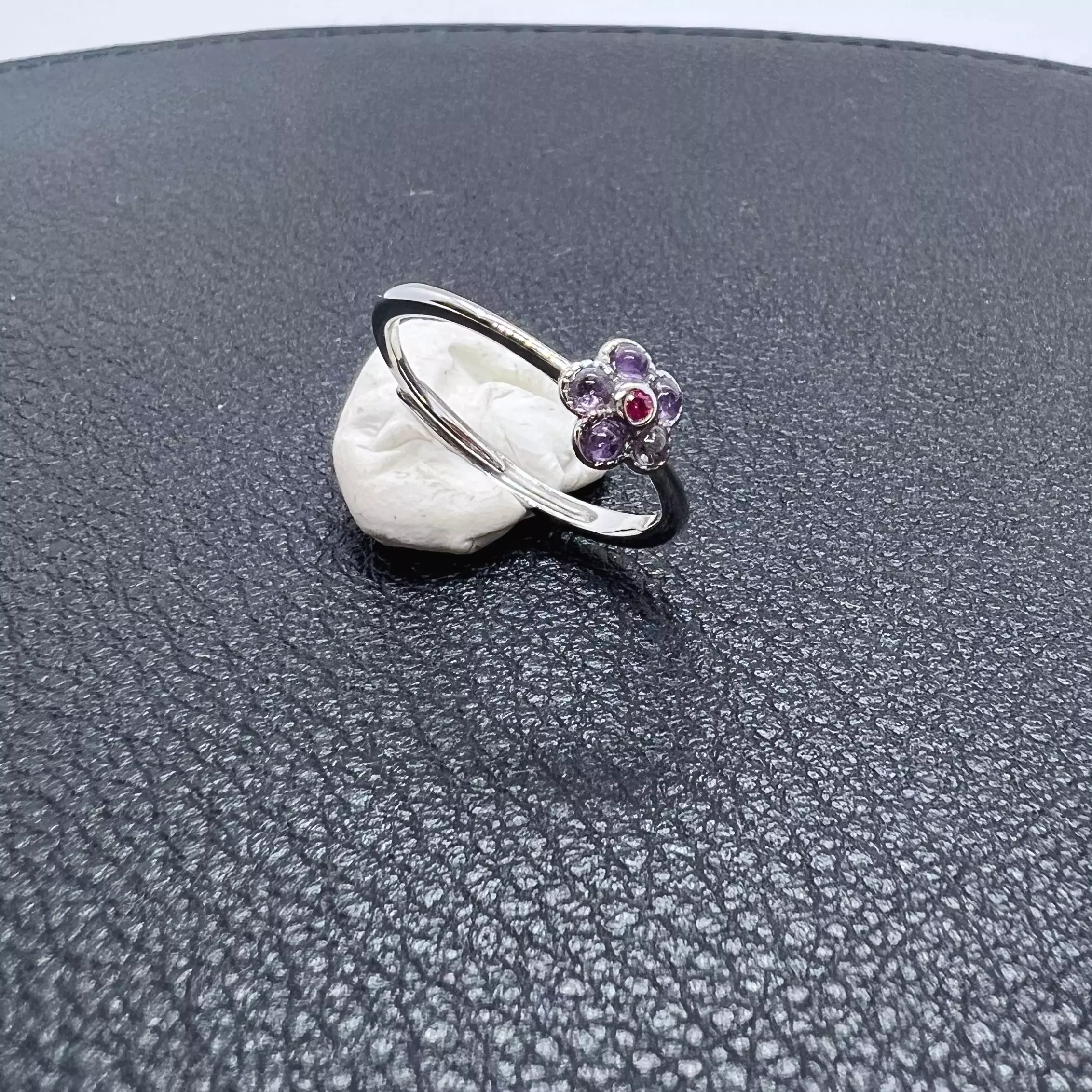 Bague Fleur Améthyste & Grenat