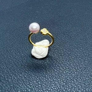 Bague Trèfle Rosée de Perle