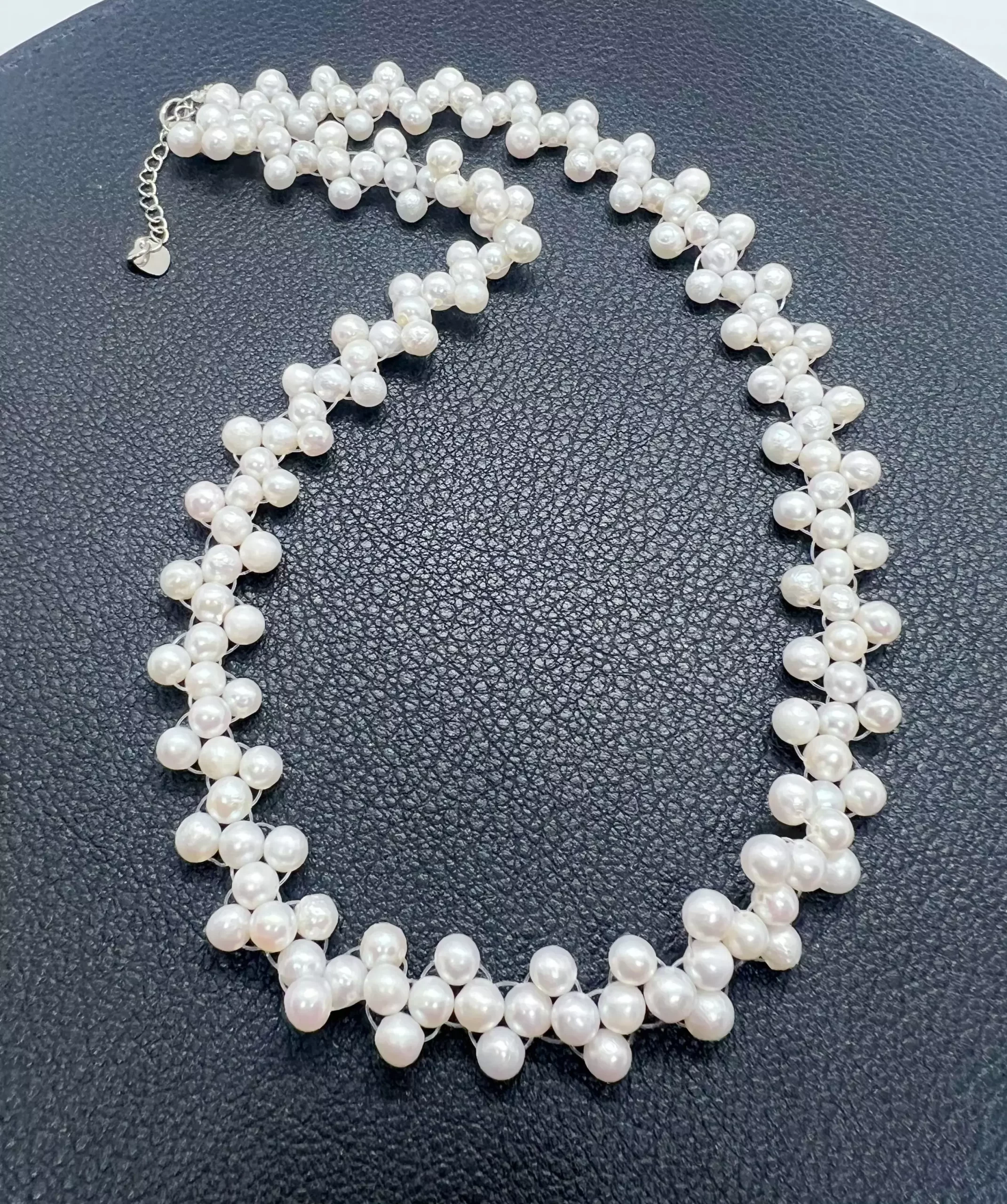 Collier 3 rangs Perles d’Eau Douce – Nuage de Lait