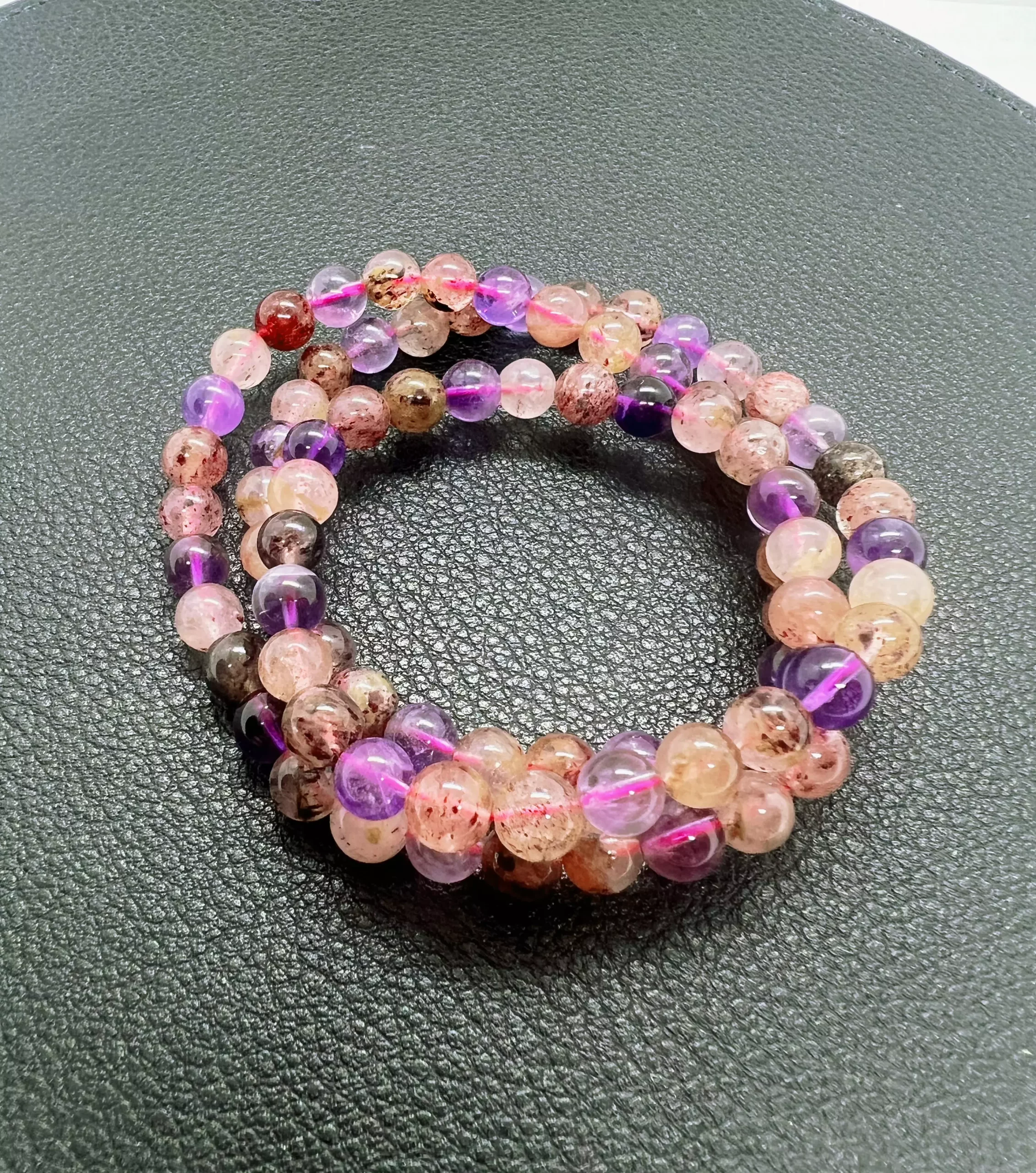 Bracelet 3 tours Pierre du Soleil (Super Seven) 8 mm