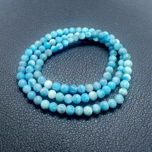 Bracelet 3 tours Larimar 6 mm