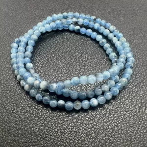 Bracelet 3 tours Brume d’Aigue-Marine