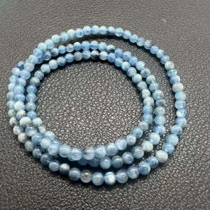 Bracelet 3 tours Brume d’Aigue-Marine