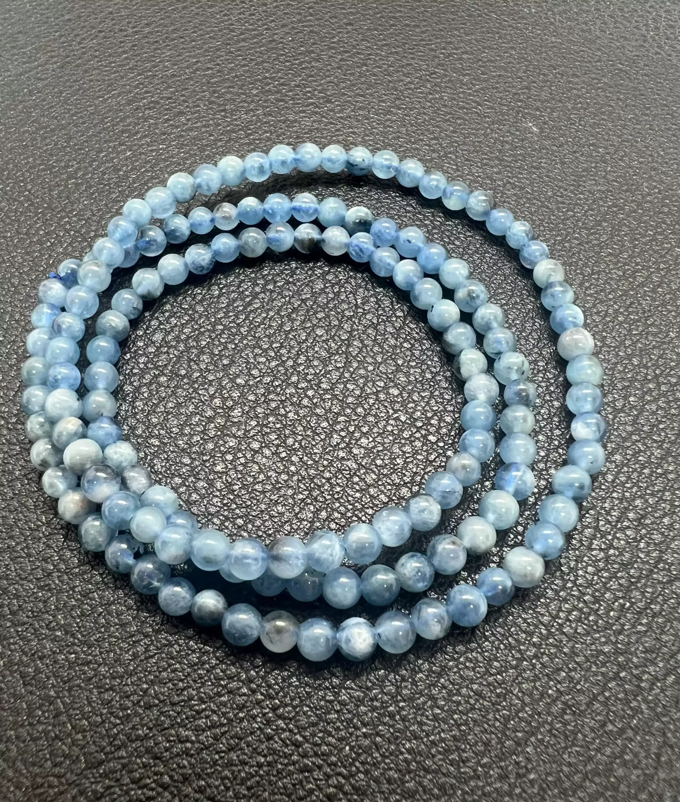 Bracelet 3 tours Brume d’Aigue-Marine